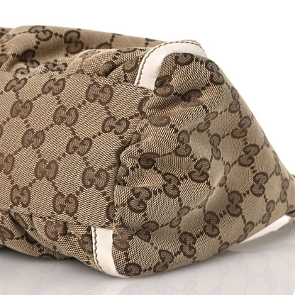 Gucci Monogram Medium D Gold Ring Hobo White 11 of 17
