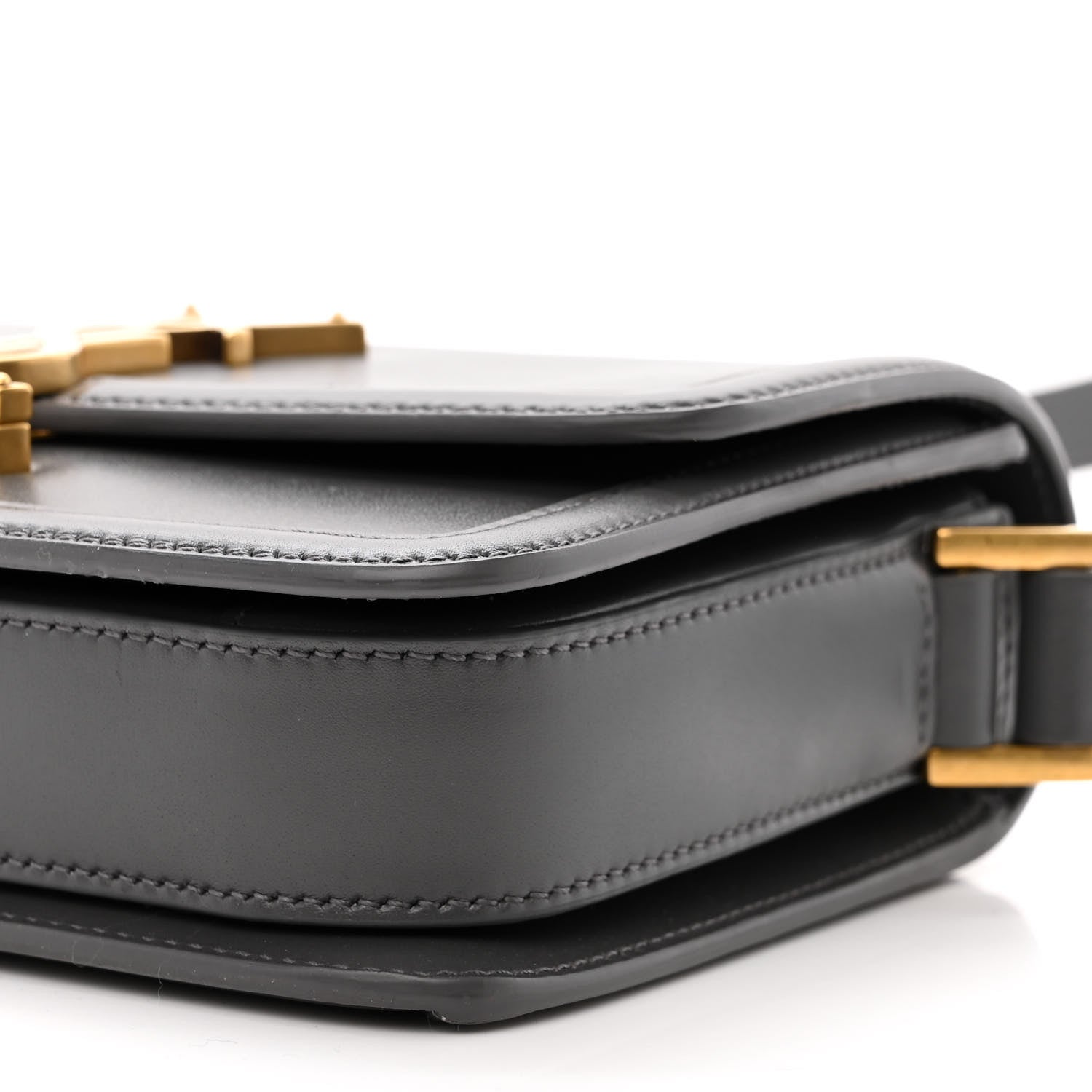 Saint Laurent Smooth Calfskin Small Solferino Satchel Storm 10 of 10