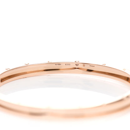 Bulgari 18K Rose Gold Narrow B.Zero1 Bangle Bracelet S 4 of 7