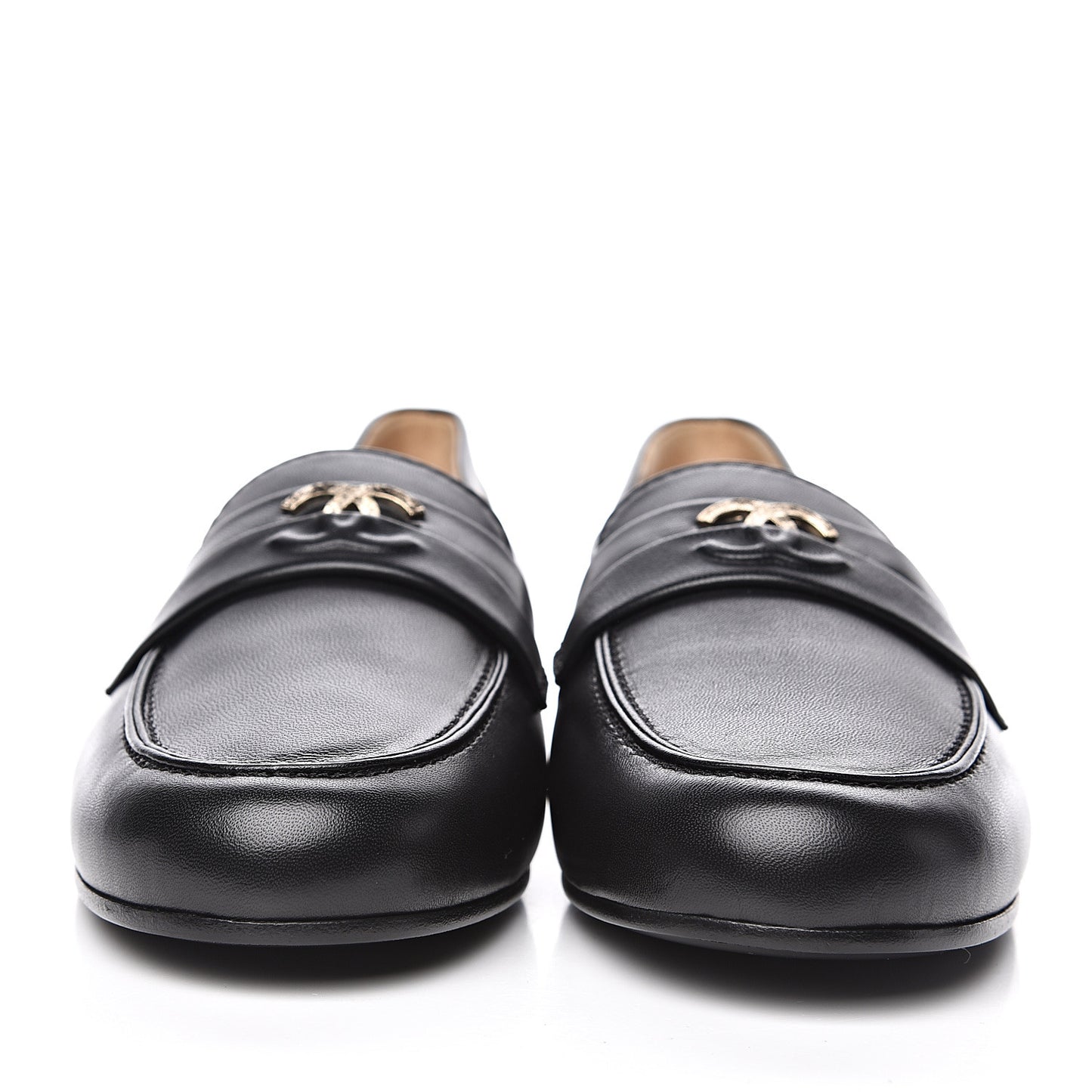 Lambskin CC Loafers 38.5 Black
