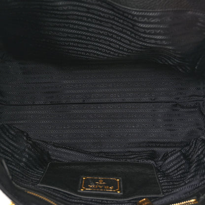 Prada Vitello Daino Shopping Satchel Black 5 of 11