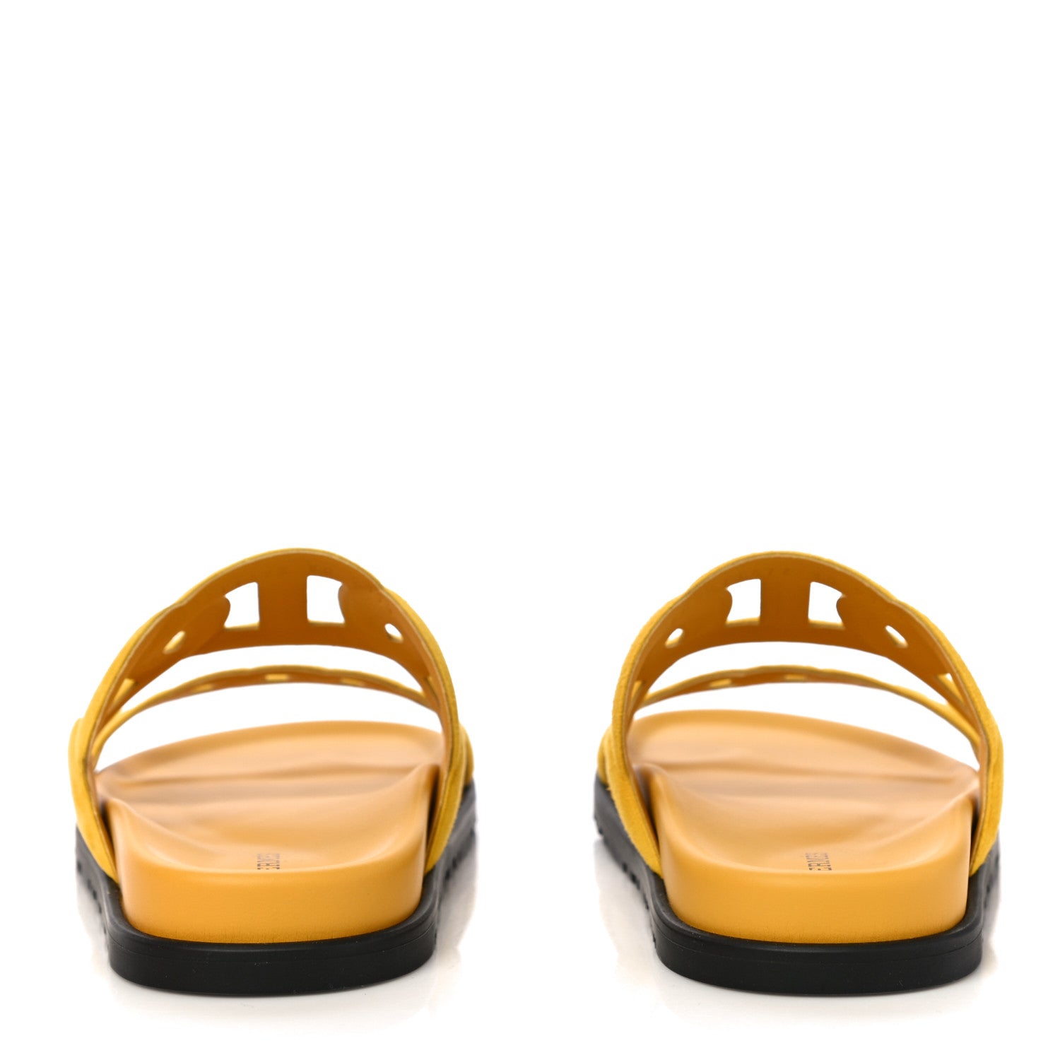 Hermes Suede Goatskin Extra Sandals 38 Jaune Sable 6 of 10
