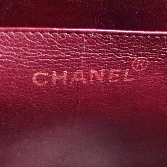 Vintage Leather Jumbo Classic Flap Black