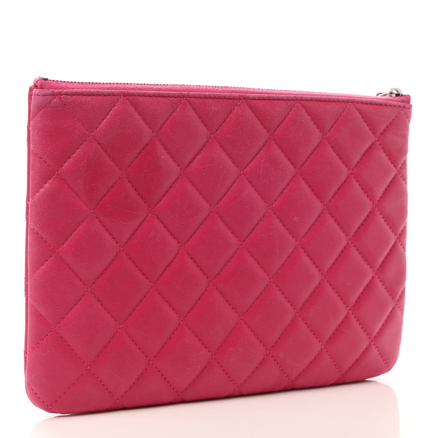 Chanel Lambskin Quilted Medium Cosmetic Case Pink 3 of 7