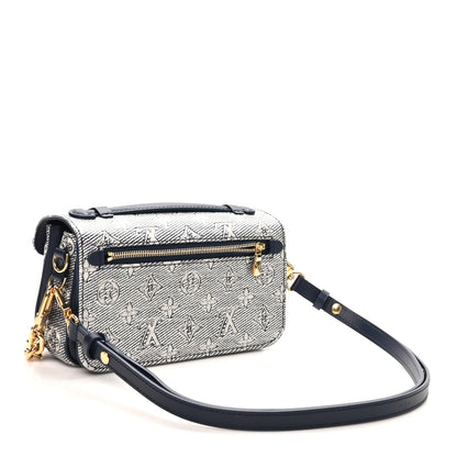 Louis Vuitton Monoglam Pochette Metis East West Blue 2 of 8