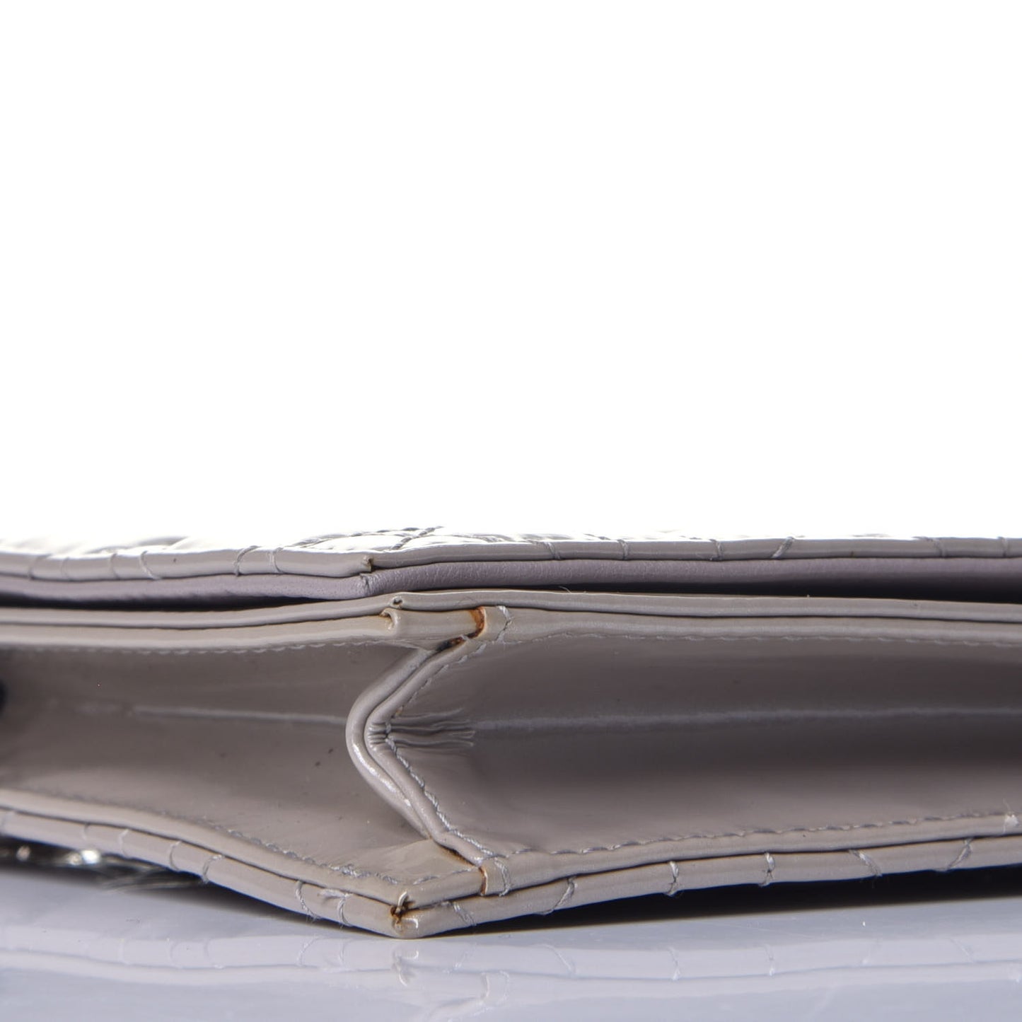 Patent Cannage Rendezvous Chain Wallet Grey