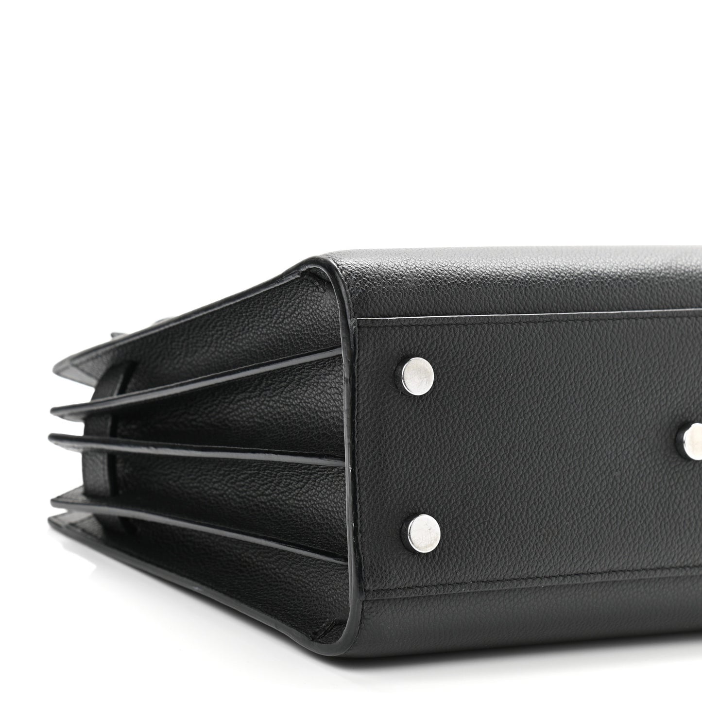 Grained Calfskin Baby Sac De Jour Black