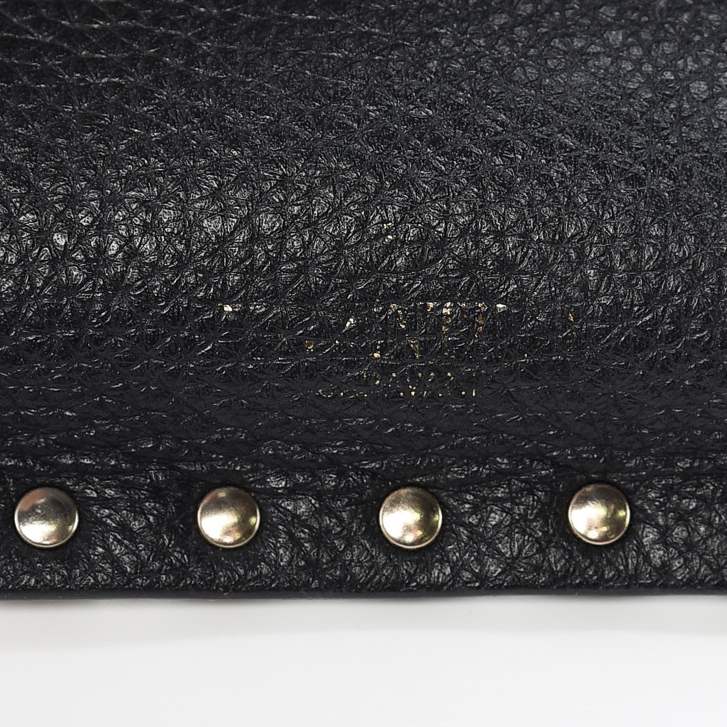 Valentino Garavani Pebbled Calfskin Large Rockstud Zip Pouch Black 10 of 12