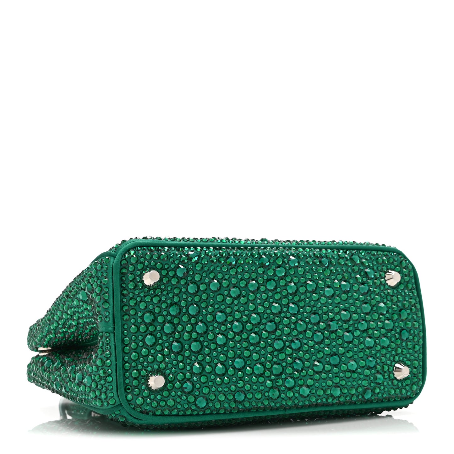 Satin Crystal Mini Galleria Double Zip Tote Mango