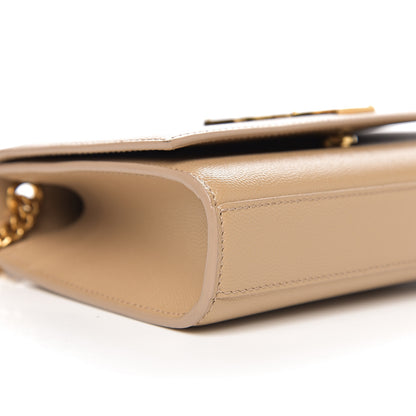 Saint Laurent Grain De Poudre Small Monogram Kate Satchel Nude Powder 9 of 11