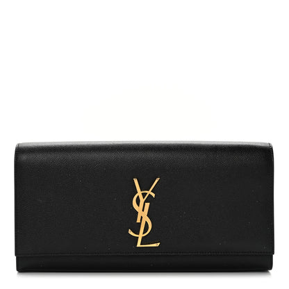 Saint Laurent Grain De Poudre Monogram Cassandre Clutch Black 1 of 13