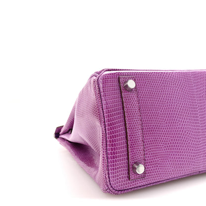 Hermes Lizard Birkin 25 Violet 8 of 10