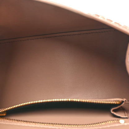 Balenciaga Shiny Calfskin Crocodile Embossed Small Hourglass Top Handle Bag Nude Beige 4 of 8