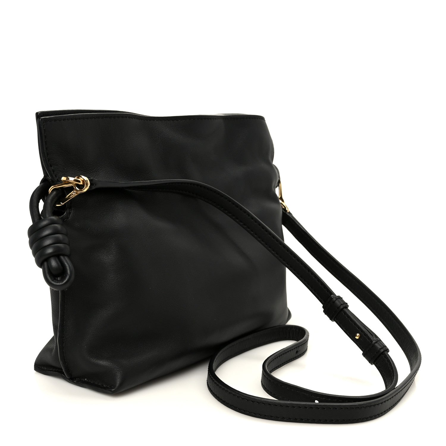 Loewe Calfskin Mini Flamenco Knot Clutch Black 3 of 10