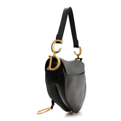 Christian Dior Grained Calfskin Saddle Bag Black 3 of 10