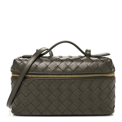 Bottega Veneta Calfskin Intrecciato Bang Bang Vanity Case Kaki 1 of 11