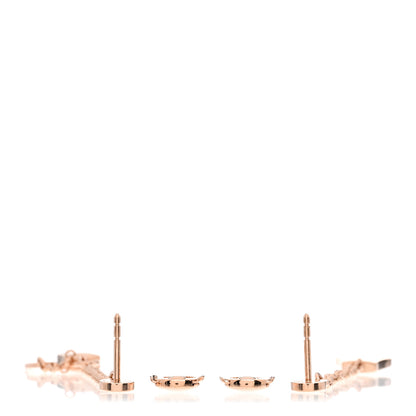 Hermes 18K Rose Gold Kelly Clochette Earrings 3 of 5