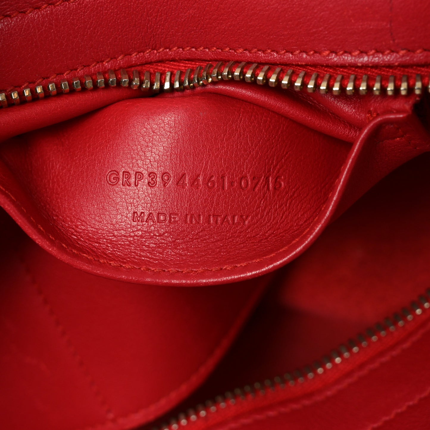 Calfskin Small Monogram Cabas Lipstick Red