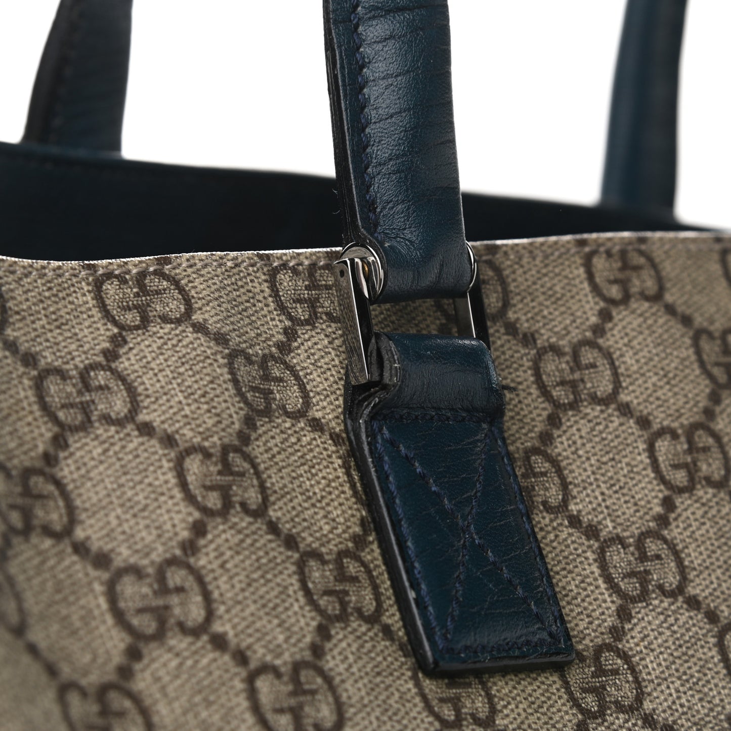 GG Plus Monogram Flat Vertical Tote Blue