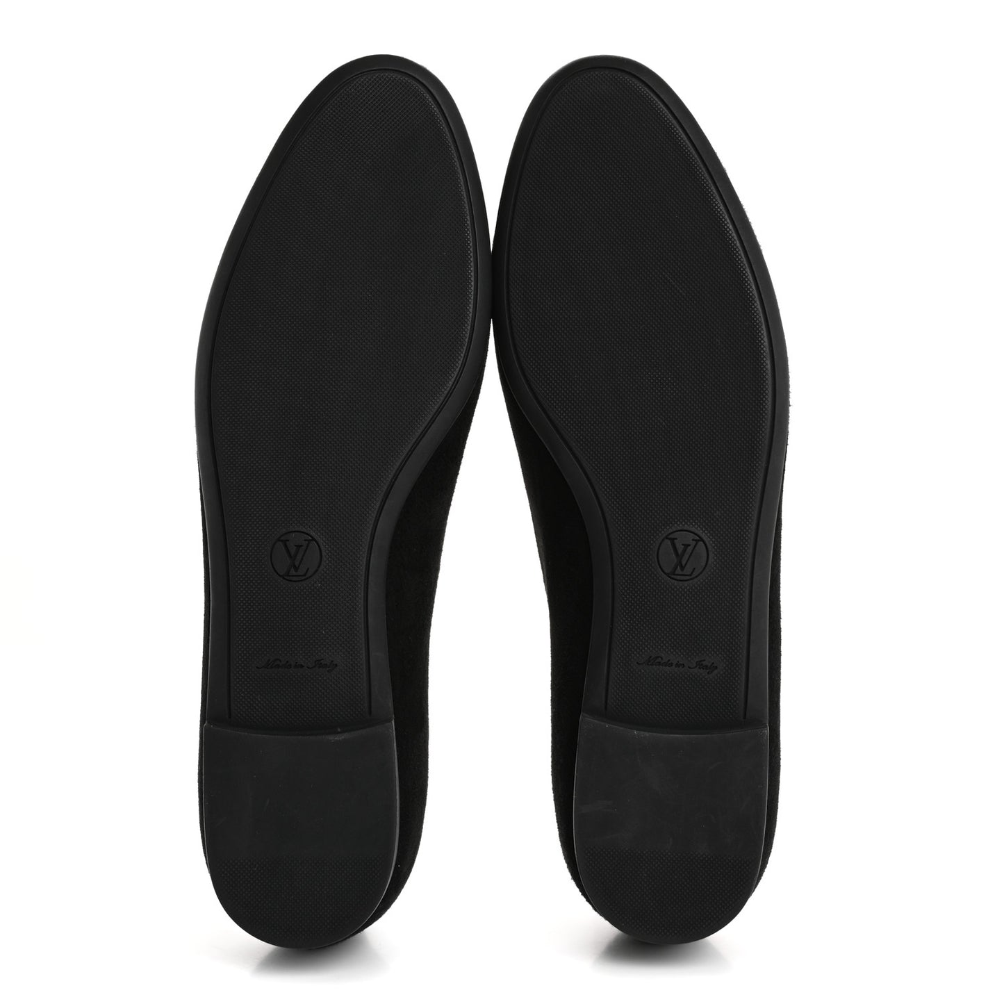 Suede Monogram Uniformes Ballet Flats 37 Black