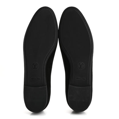 Louis Vuitton Suede Monogram Uniformes Ballet Flats 37 Black 6 of 11