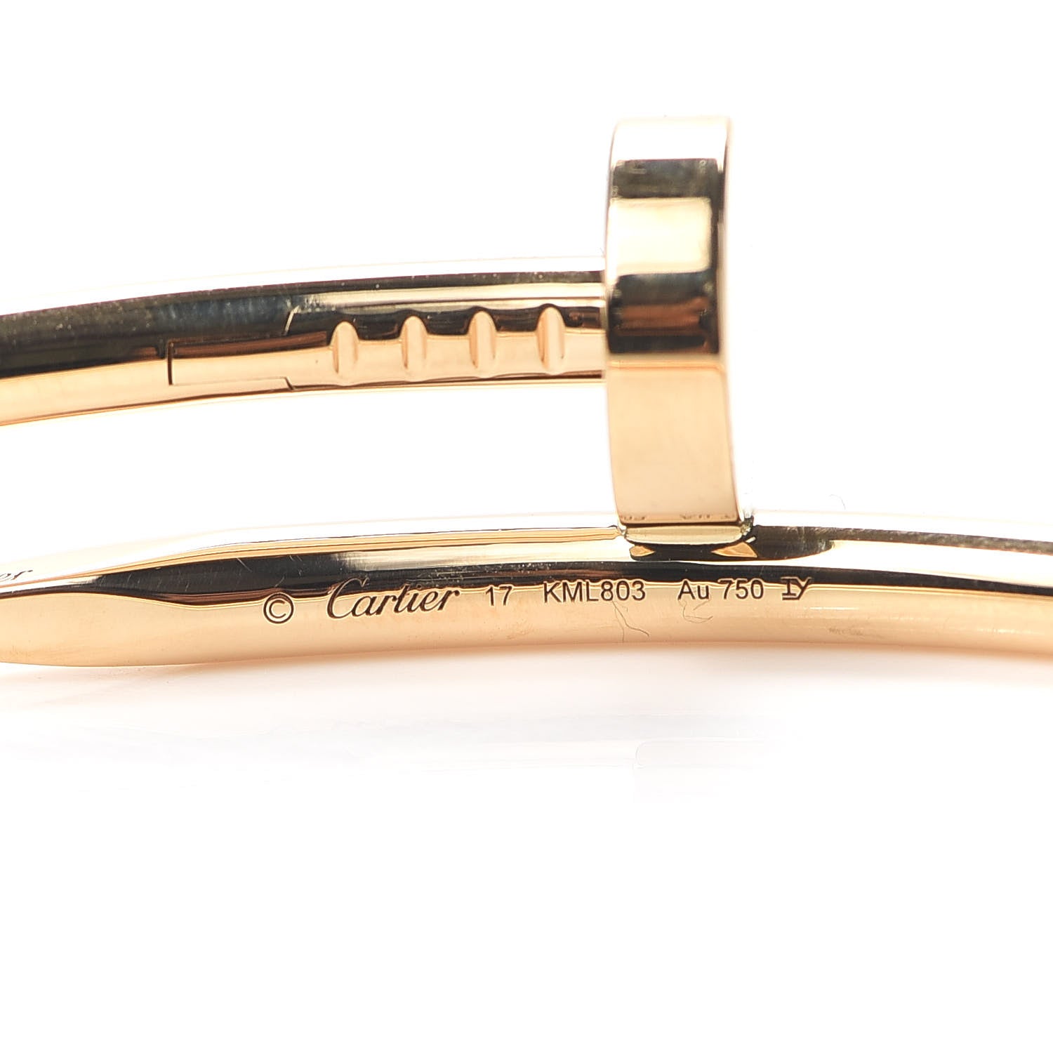 Cartier 18K Yellow Gold Juste Un Clou Bracelet 17 5 of 7
