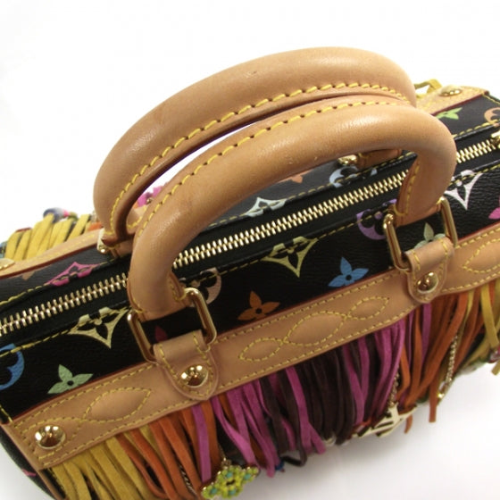 Monogram Multicolor Fringe Speedy 25 Black