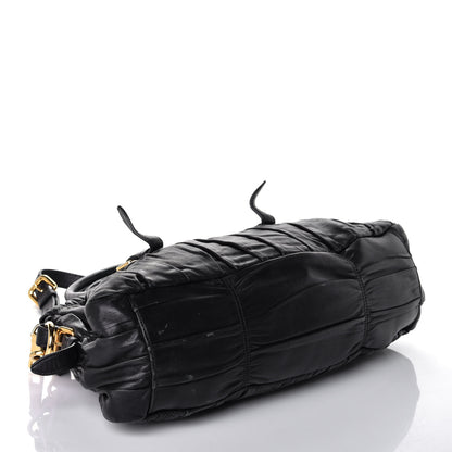 Prada Nappa Gaufre Shopping Satchel Black 5 of 10
