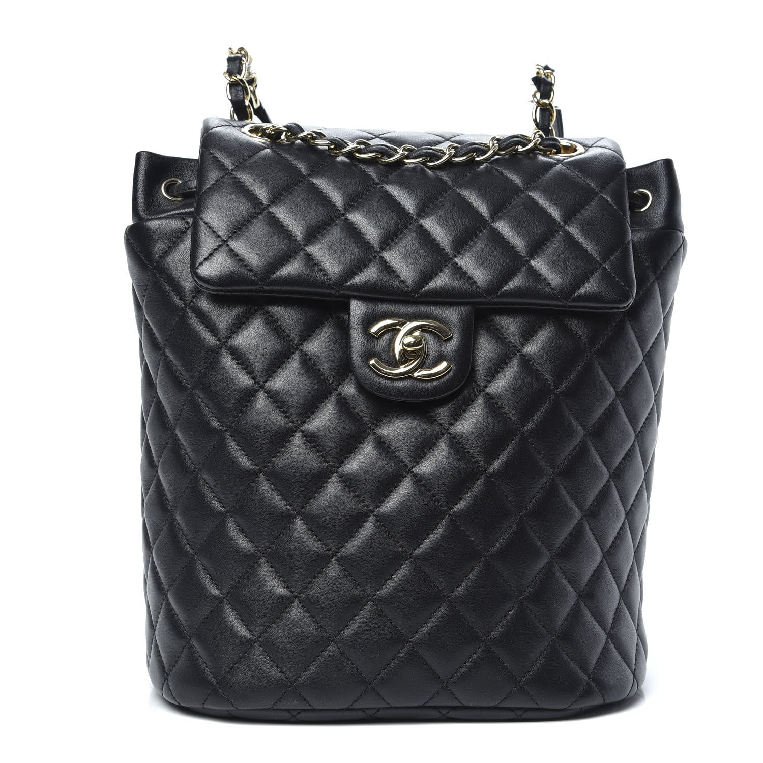 Chanel Calfskin Quilted Small Urban Spirit Backpack Black 1 of 11