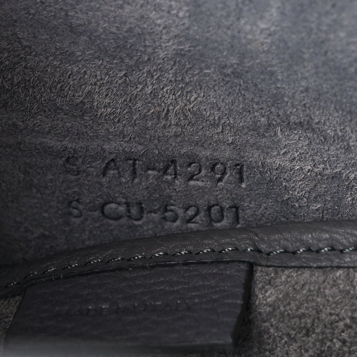 Drummed Calfskin Nano Luggage Kohl