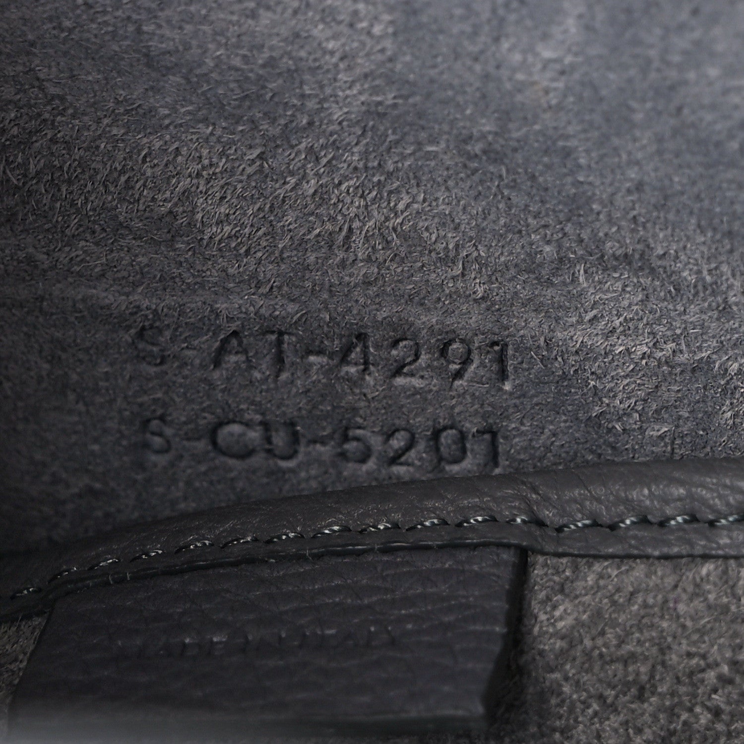 Celine Drummed Calfskin Nano Luggage Kohl 8 of 13
