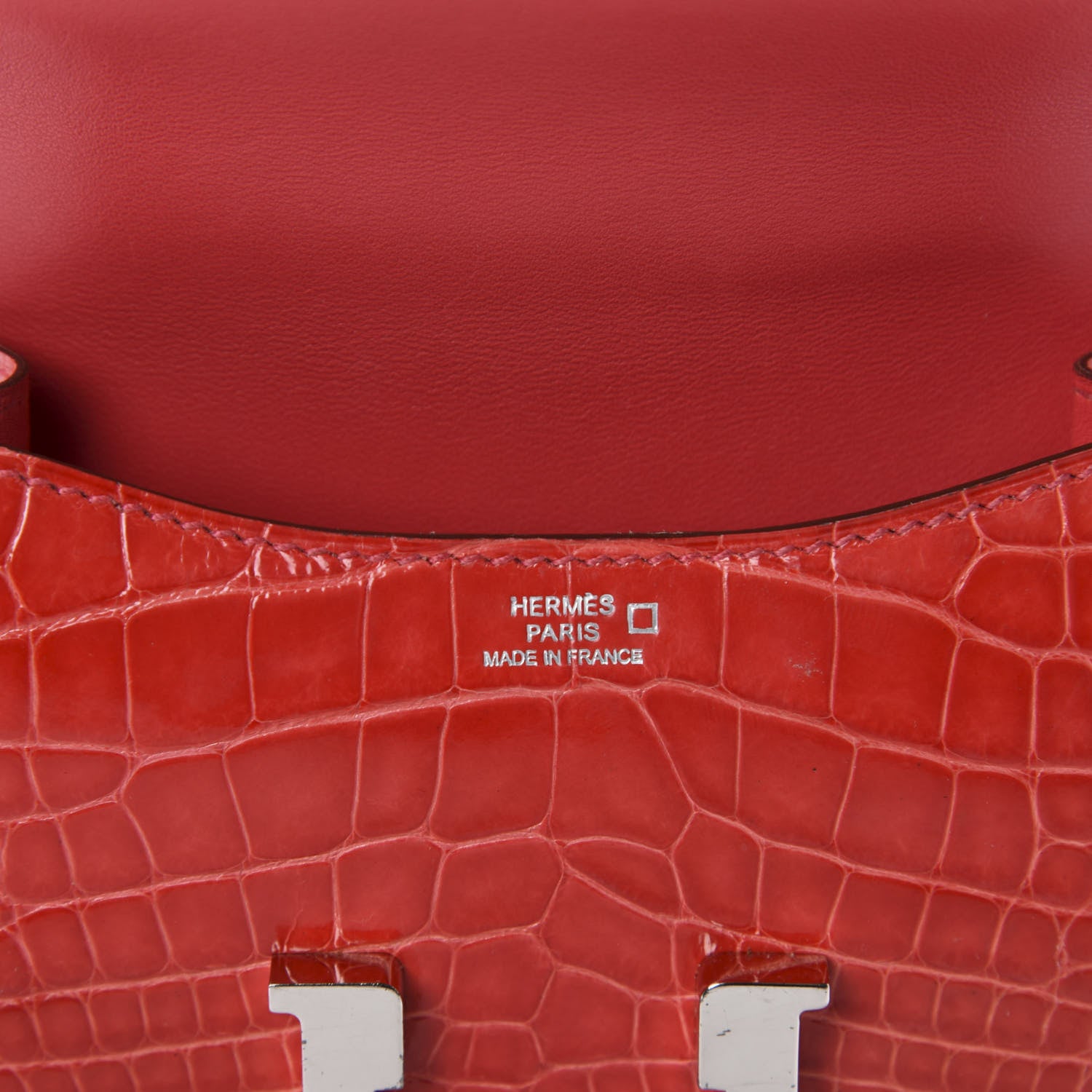 Hermes Shiny Alligator Micro Constance 14 Bougainvillea 8 of 10