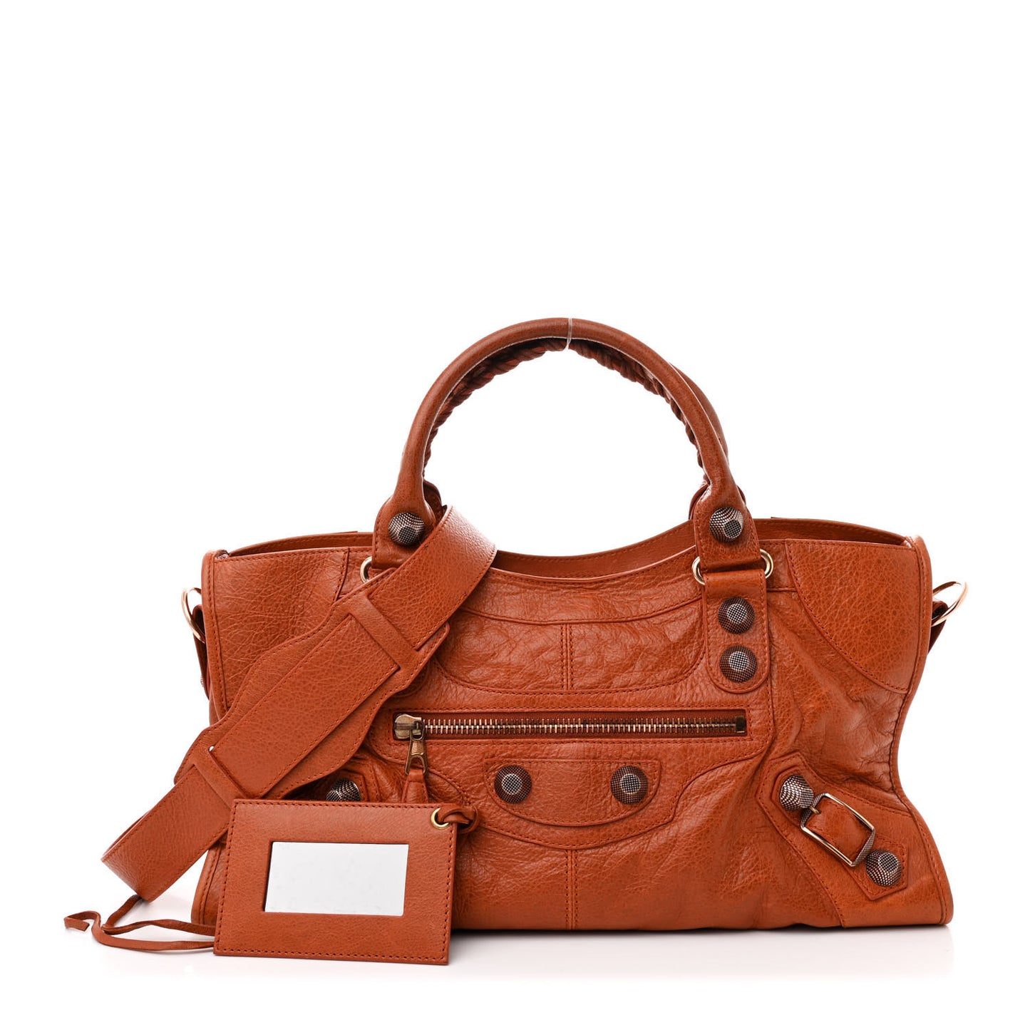 Agneau Giant 21 Rose Gold Hardware Part Time Orange Brulee