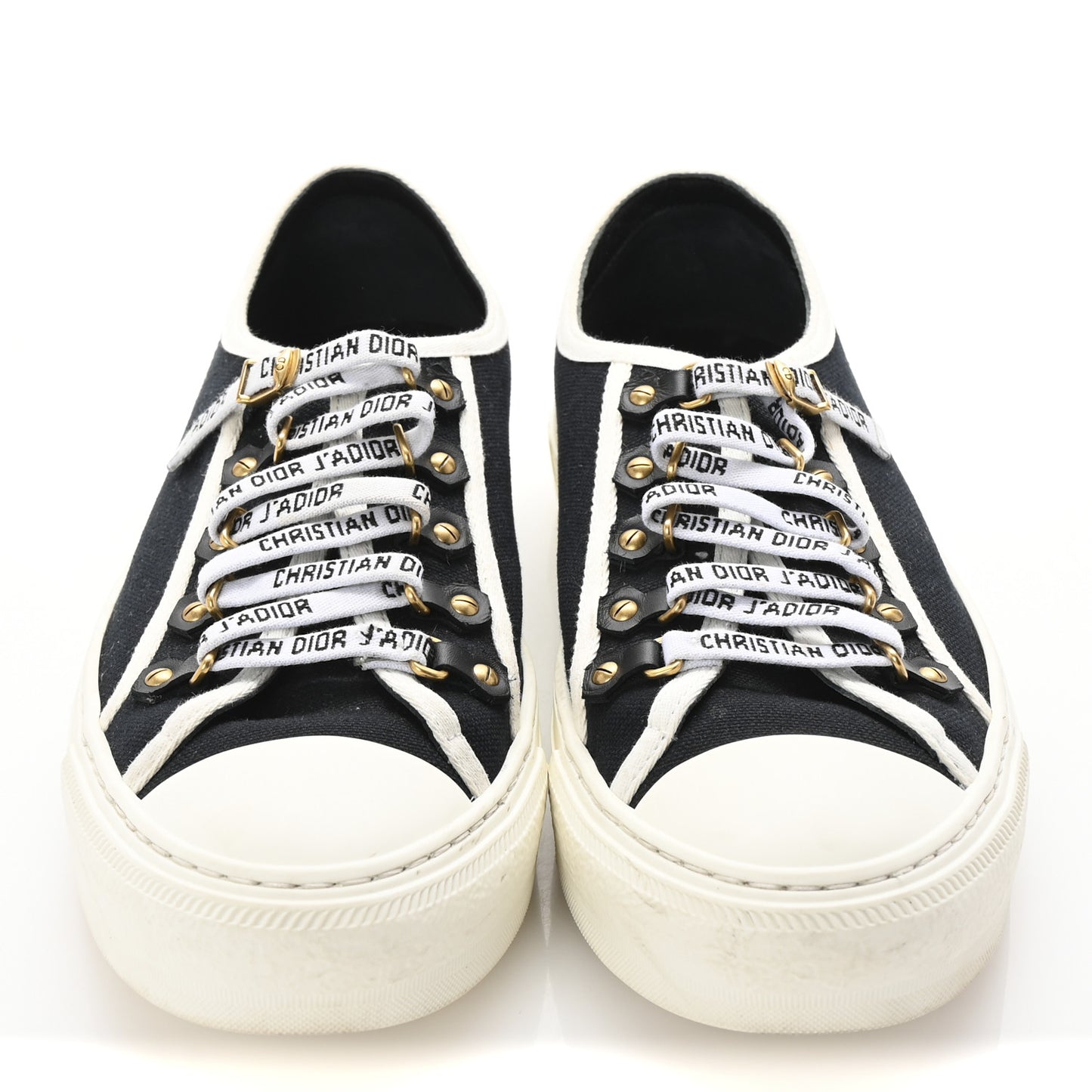 Canvas Walk'N'Dior Low Top Sneakers 40 Black