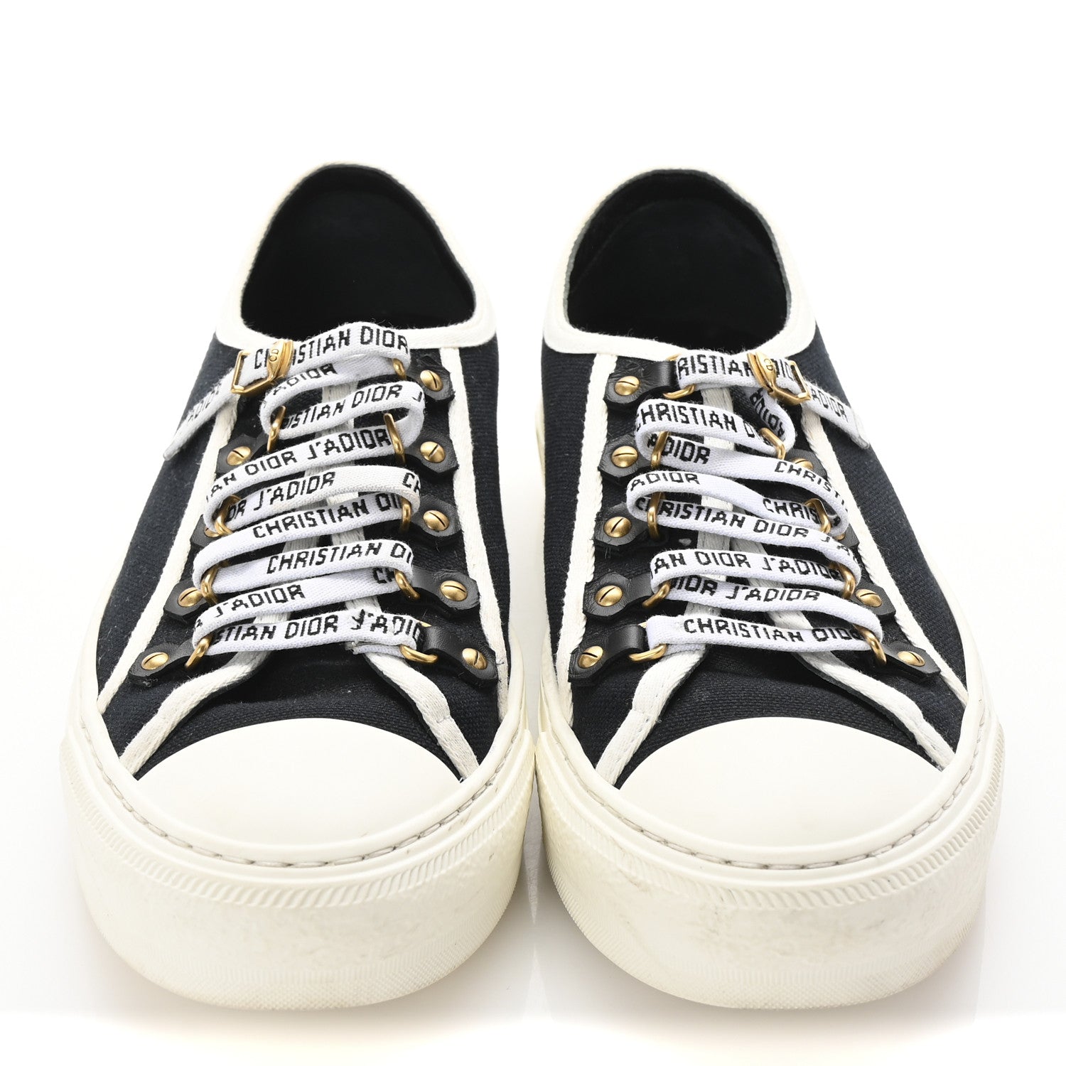 Christian Dior Canvas Walk'N'Dior Low Top Sneakers 40 Black 3 of 9