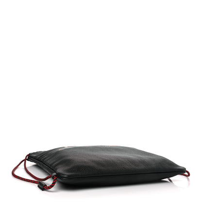 Gucci Calfskin Logo Drawstring Backpack Black 5 of 10