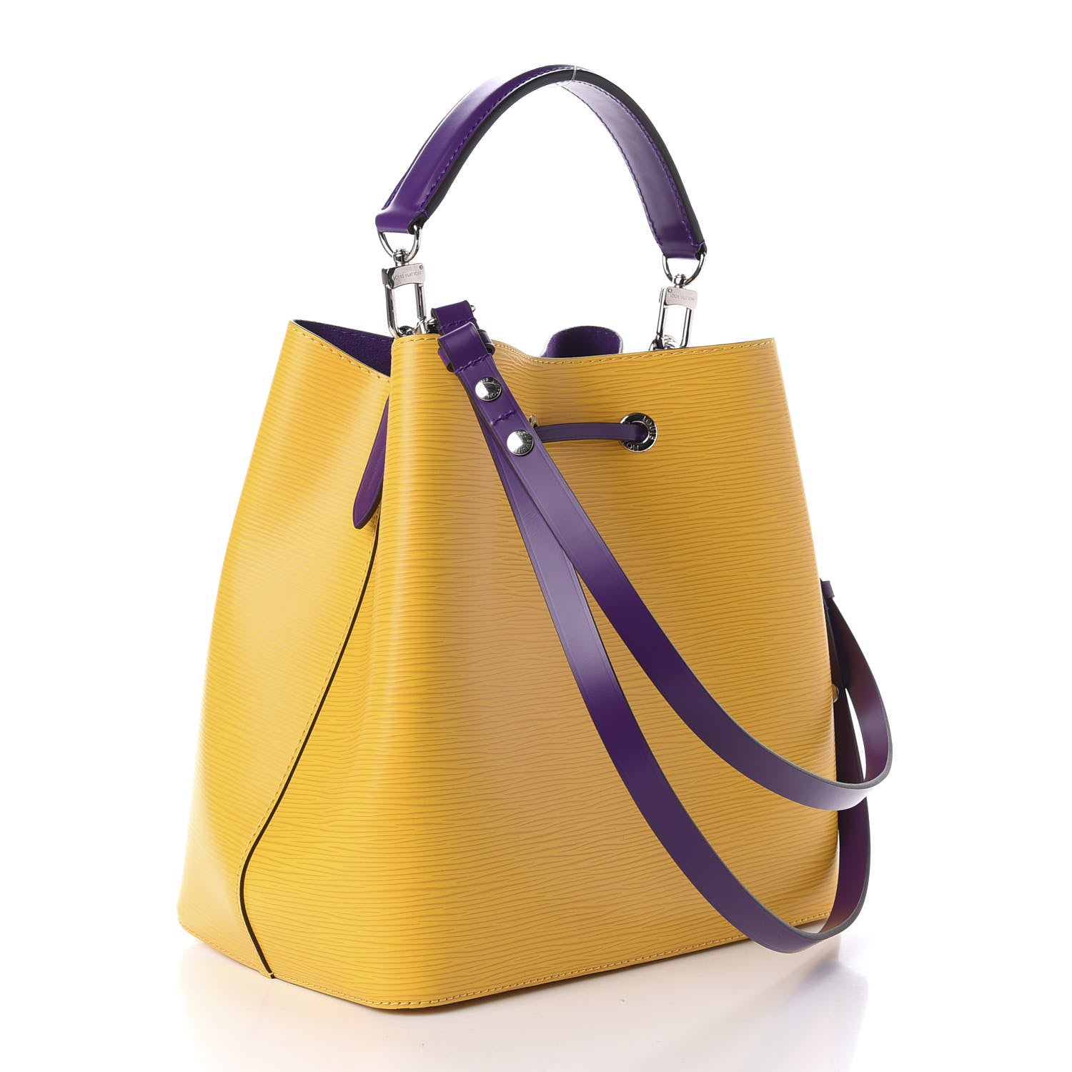 Louis Vuitton Epi NeoNoe MM Citron Violet 3 of 10