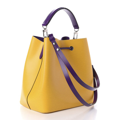 Louis Vuitton Epi NeoNoe MM Citron Violet 3 of 10