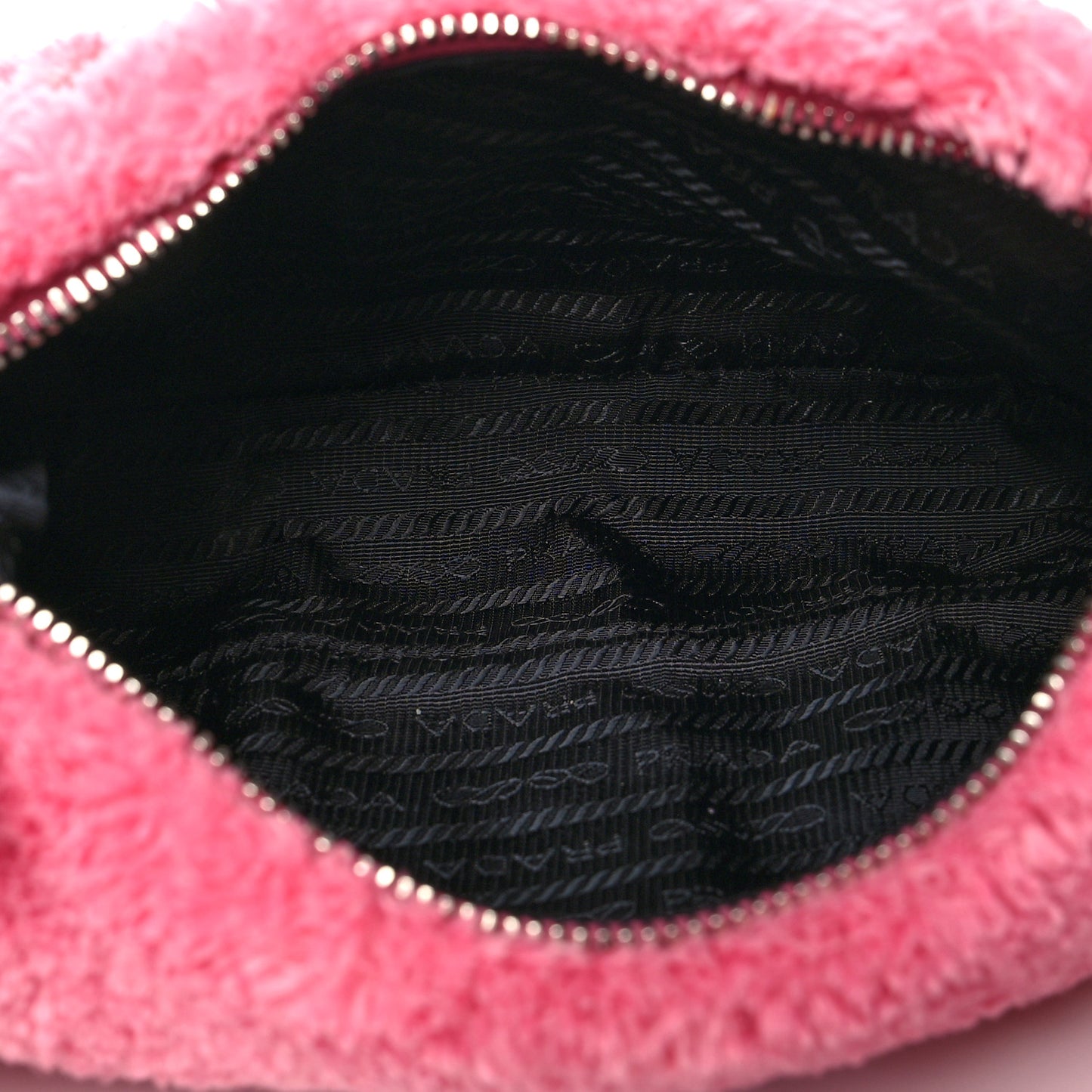 Terry Cloth Mini Re-Edition 2000 Bag Petalo Black