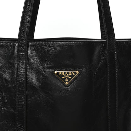 Prada Soft Lux Large Shopping Tote Black 9 of 11