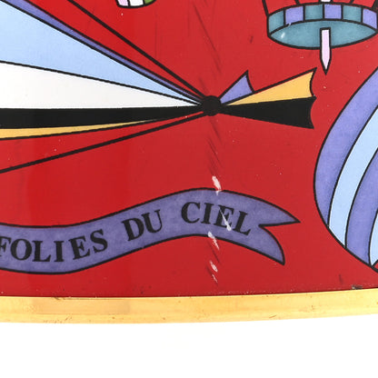 Hermes Enamel Printed Extra Wide Les Folies Du Ciel Bracelet Red 4 of 4