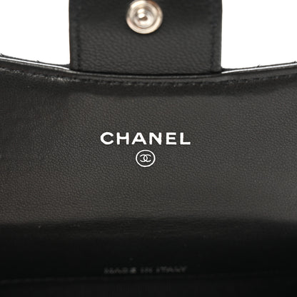 Chanel Aged Calfskin Chevron Quilted Reissue Flap Card Holder So Black 6 of 9