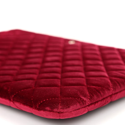 Chanel Velvet Quilted Large Chanel Cosmetic Case Burgundy 9 of 9