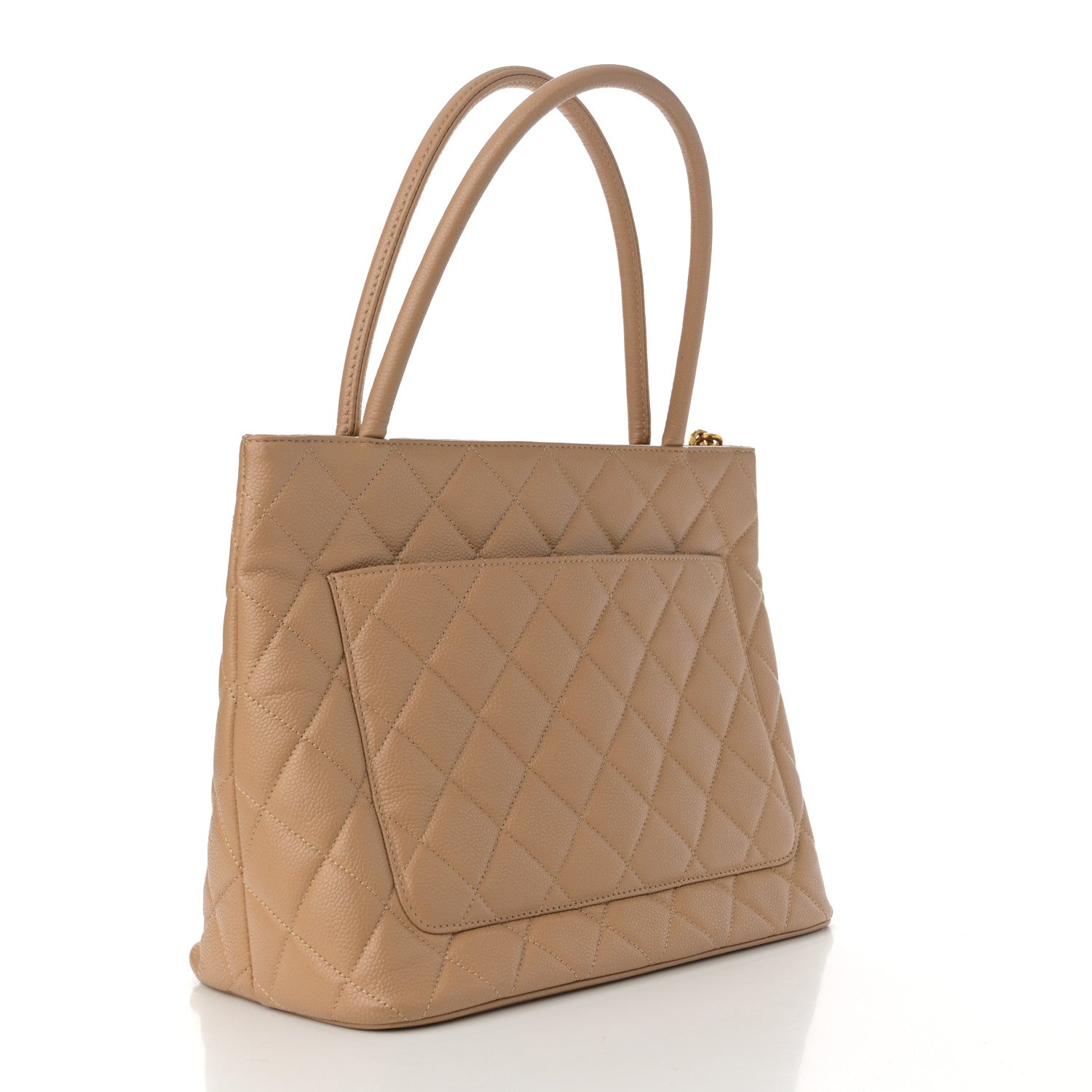 Chanel Caviar Quilted Medallion Tote Beige 3 of 12