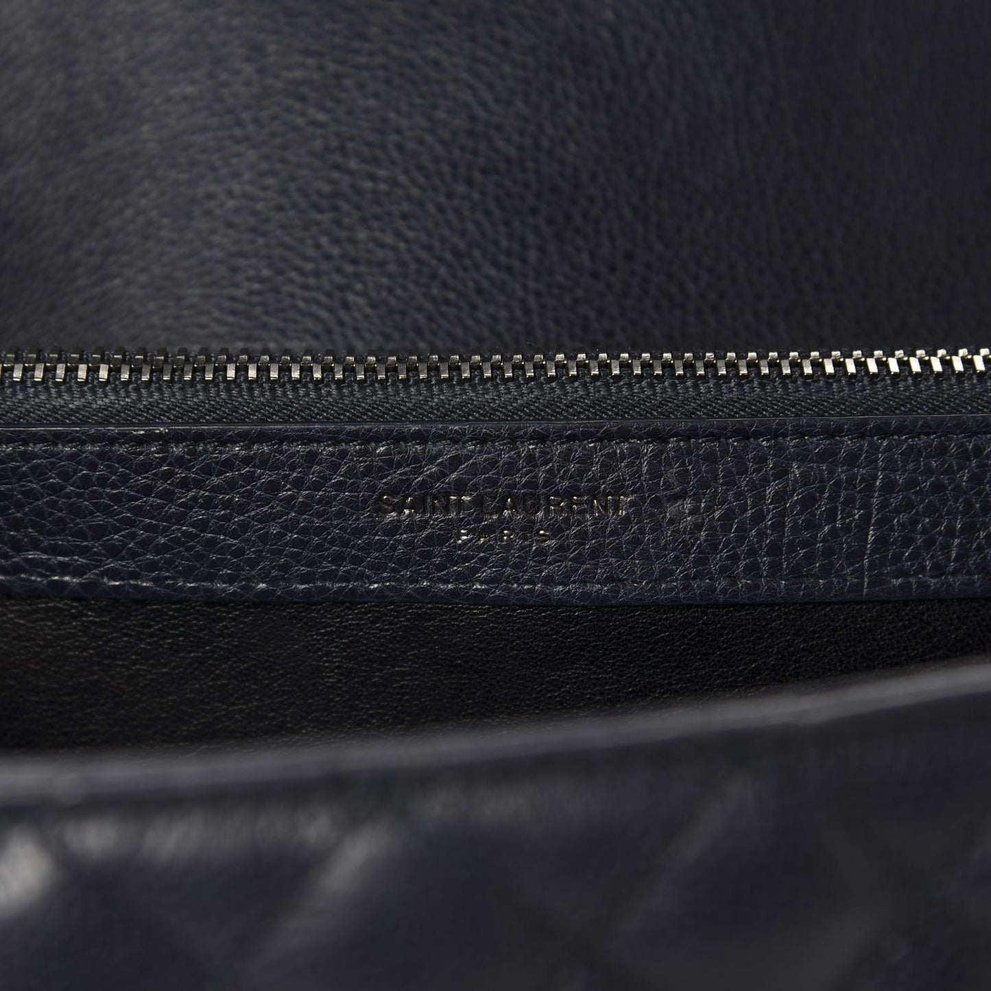 Calfskin Mixed Matelasse Triquilt Large Monogram Envelope Satchel Deep Marine