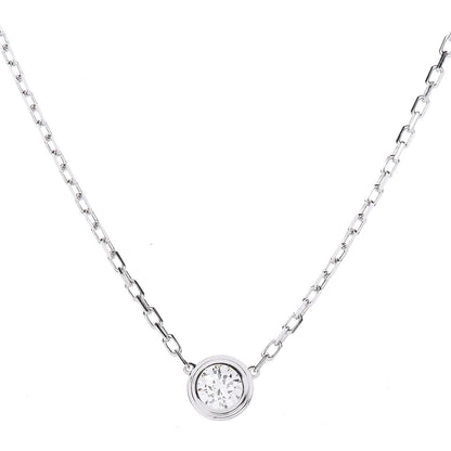 Cartier 18K White Gold Diamond LM D'Amour Pendant Necklace 4 of 7