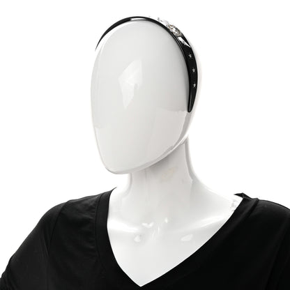 Gucci Resin Crystal Interlocking G Headband Black 2 of 6