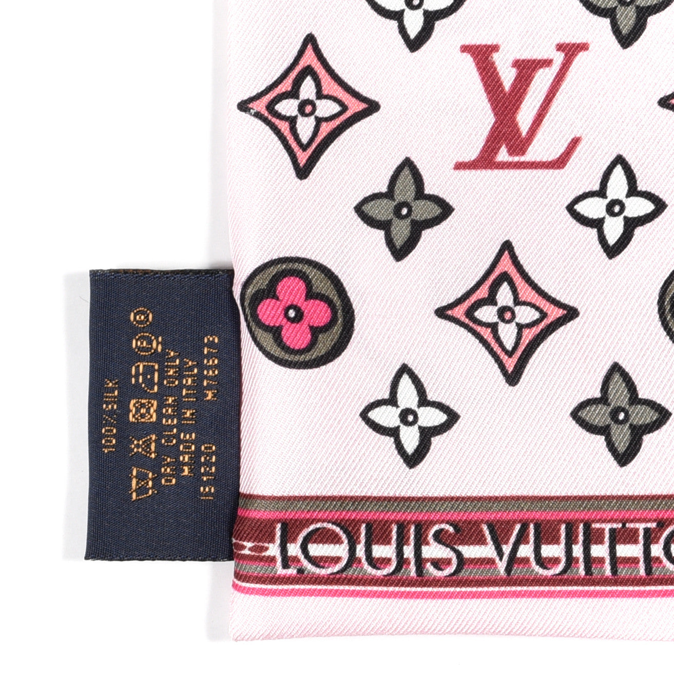 Silk Monogram Street Bandeau Rose