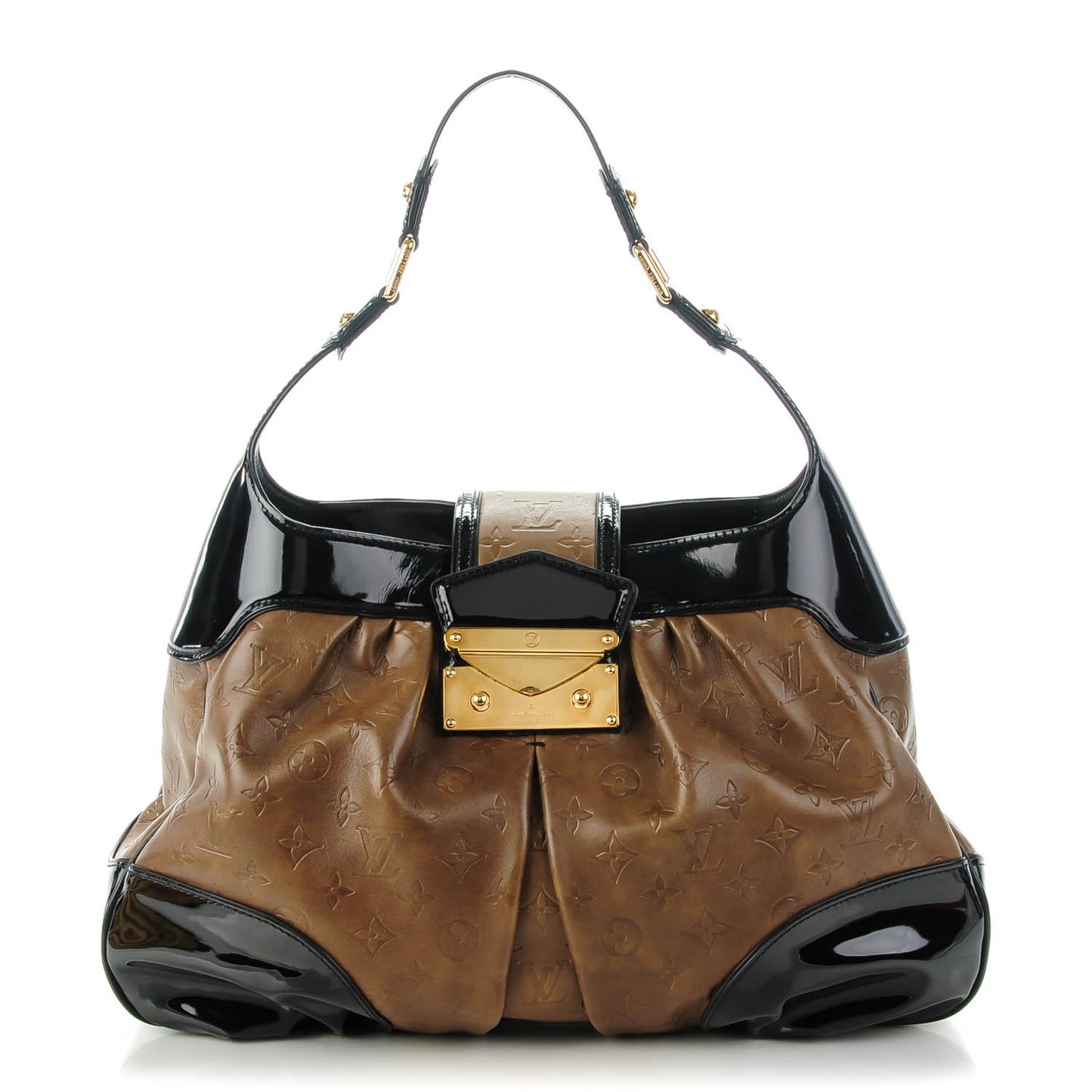 Monogram Embossed Polly Hobo Taupe