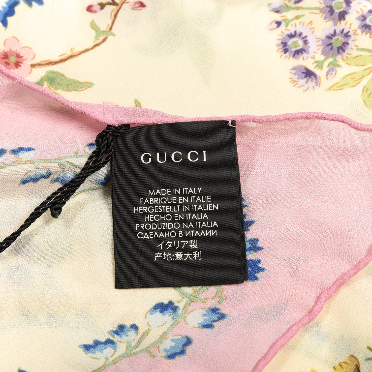 Gucci Silk Provence Scarf Ivory Pink 4 of 4